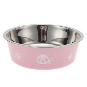 Non-Skid Extra Large Dog Bowl Panda Pattern for Indoor and Outdoor Pink